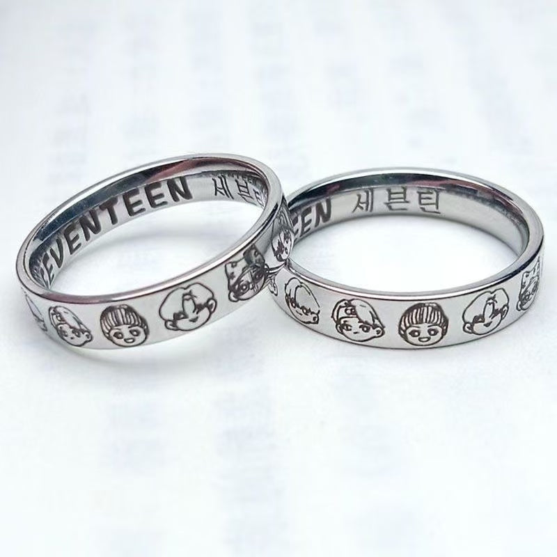 Seventeen Cartoon Ring, Free Shipping