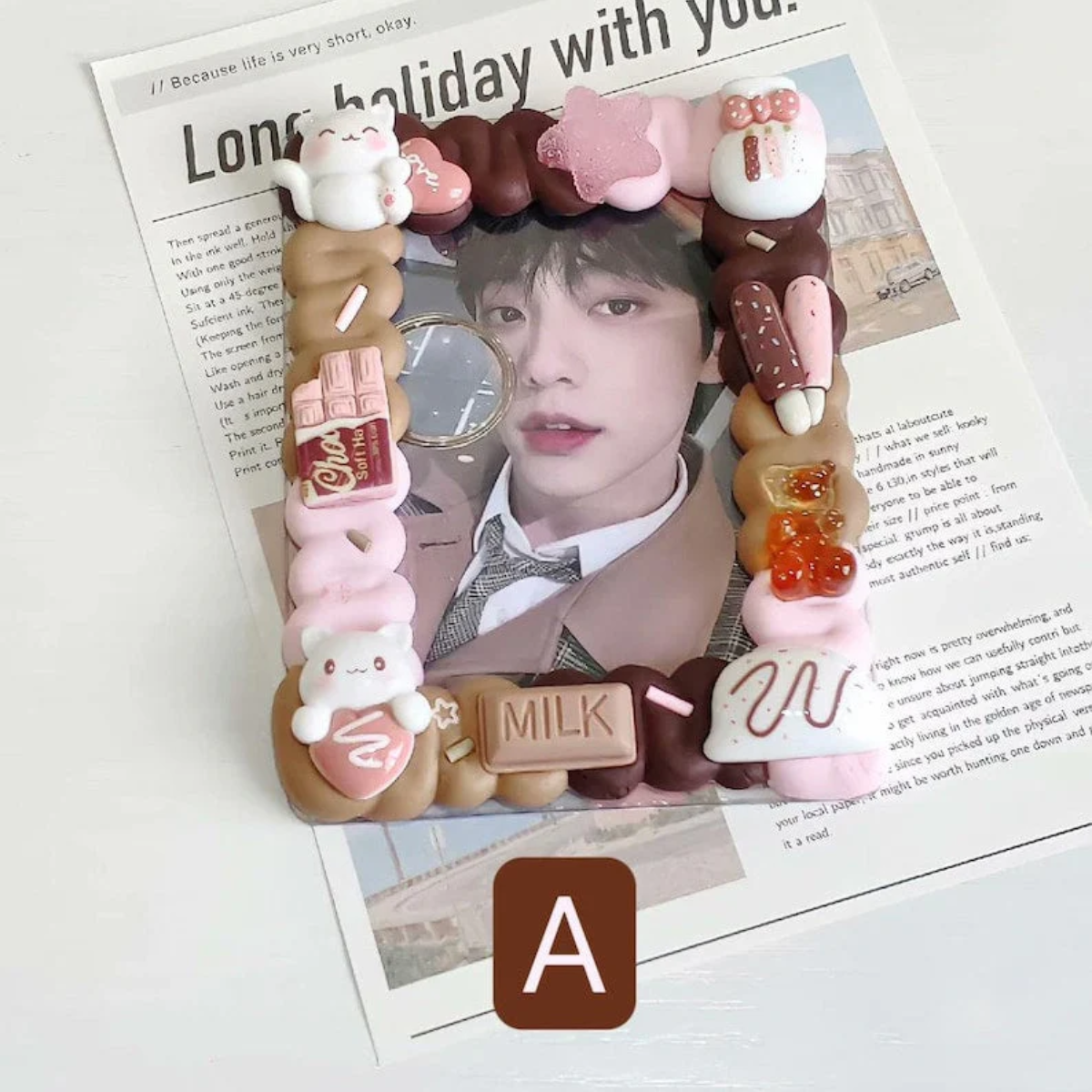 Kawaii Decoden Toploader Handmade Photocard Holder Japanese Character Photocard Protector
