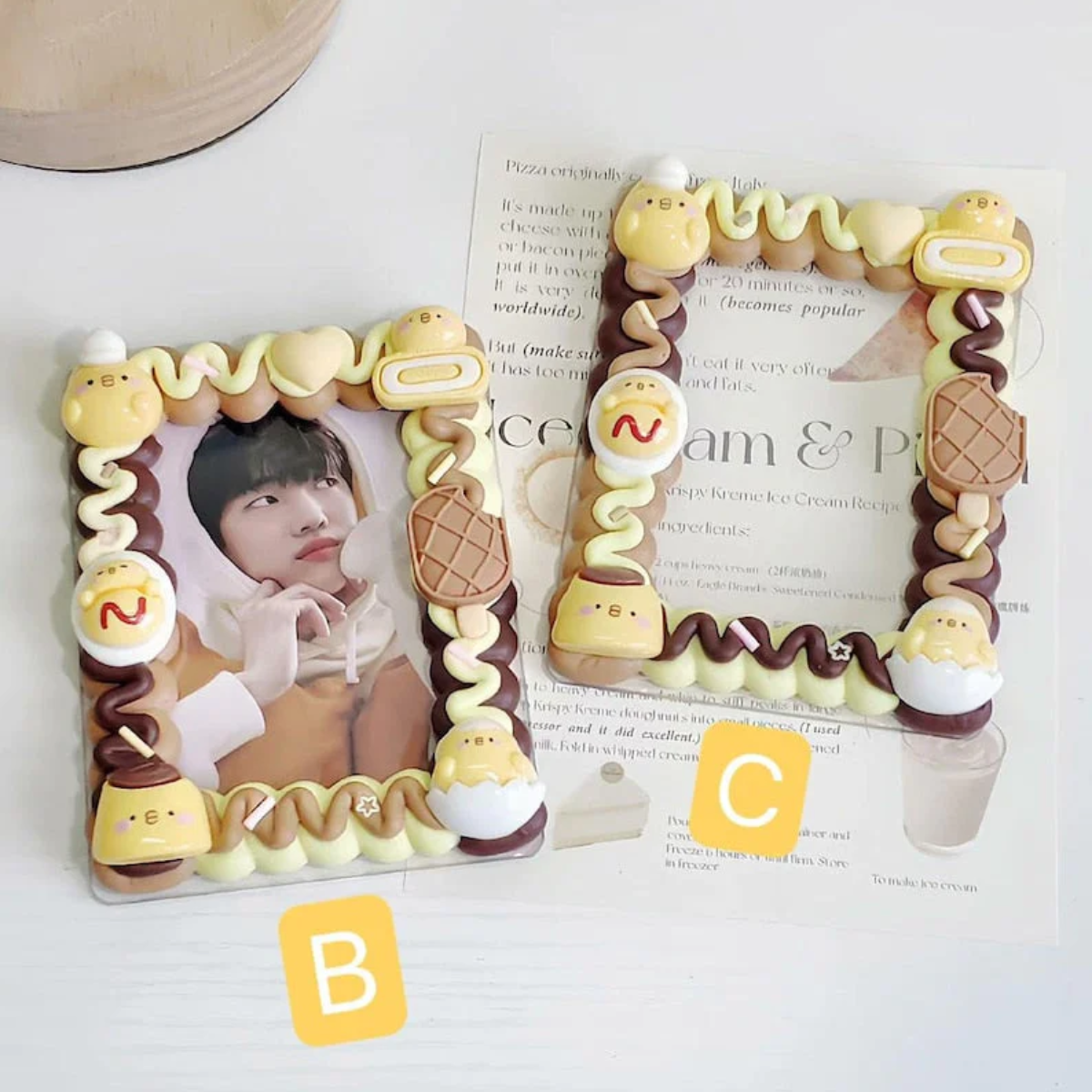 Kawaii Decoden Toploader Handmade Photocard Holder Japanese Character Photocard Protector