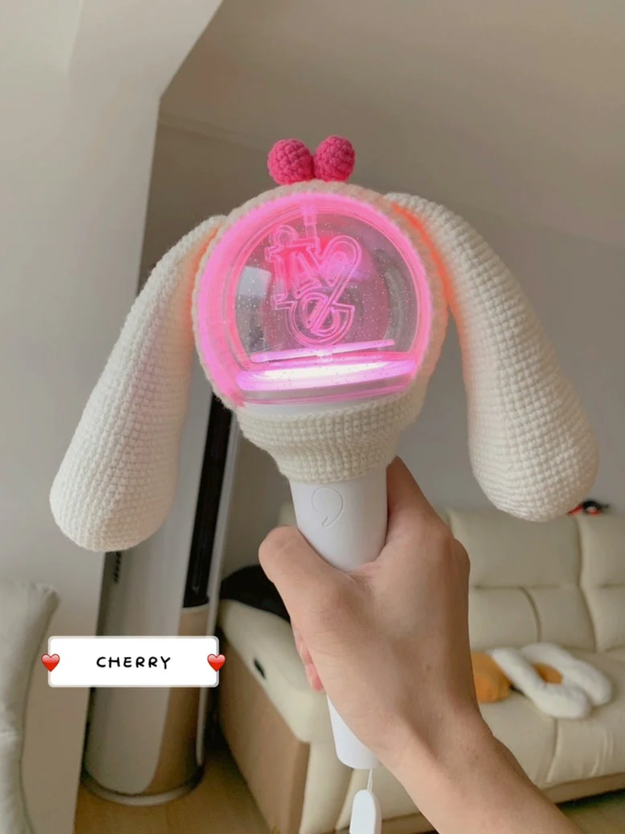 Crochet IVE light Stick Cover Ganganyi Naori Cherry Cheez Leeseo Minive Character Covers