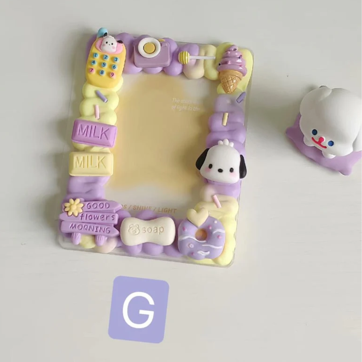 Kawaii Decoden Toploader Handmade Photocard Holder Japanese Character Photocard Protector