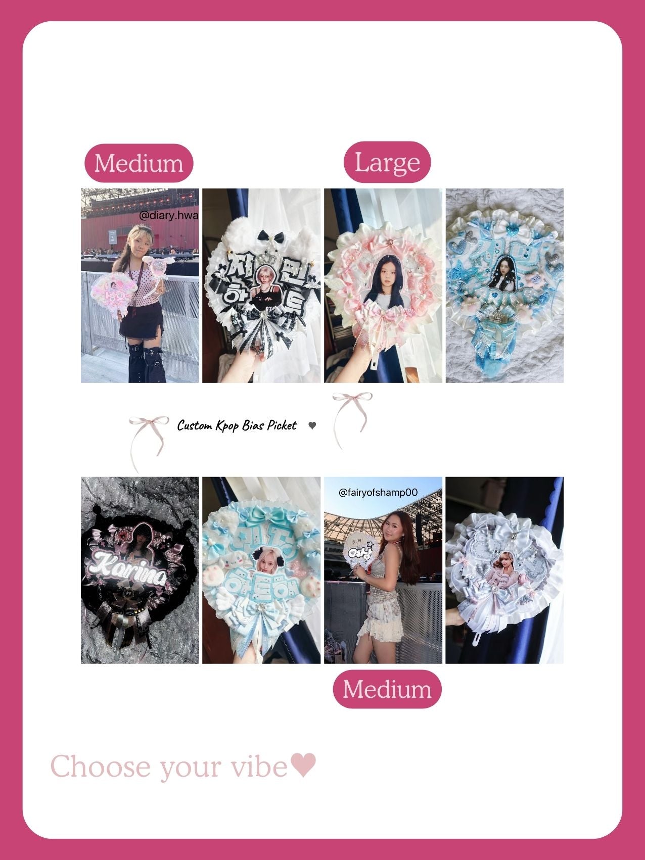 Custom K-pop Bias Picket, K-pop Image Cheering Fan