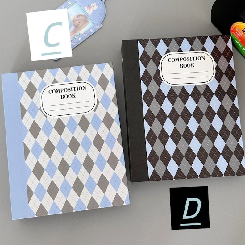 A5 composition binder, Kpop hardcover binder, Retro Diamond Hardcover, Standard 6 Ring binder