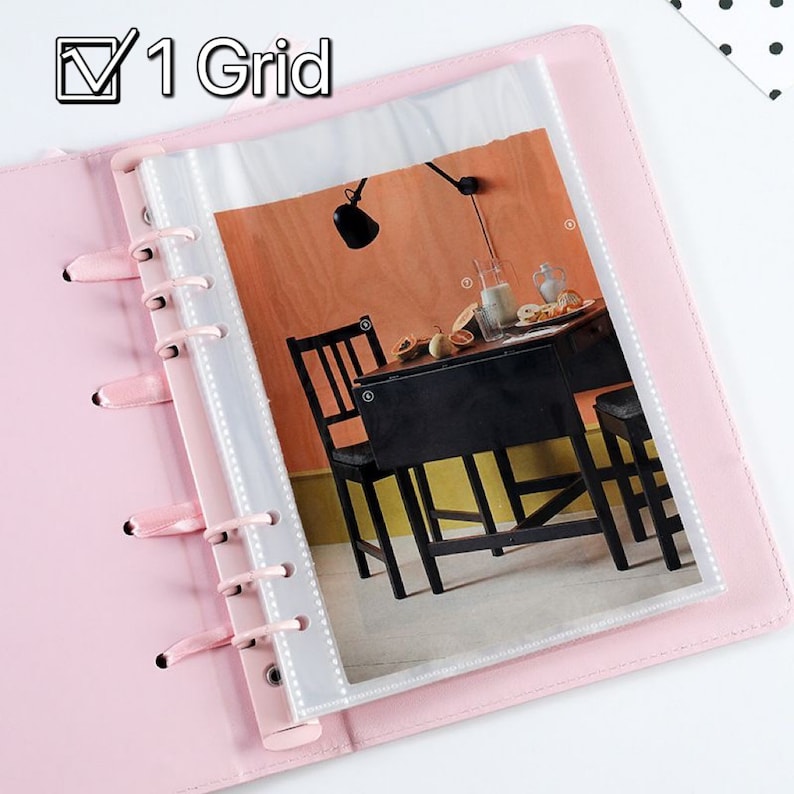 A5 Leather Kpop Photocard Binder with Bow Tie Strap, Pokemon Card Collect Book, 4/2/1 Grid Photocard Album