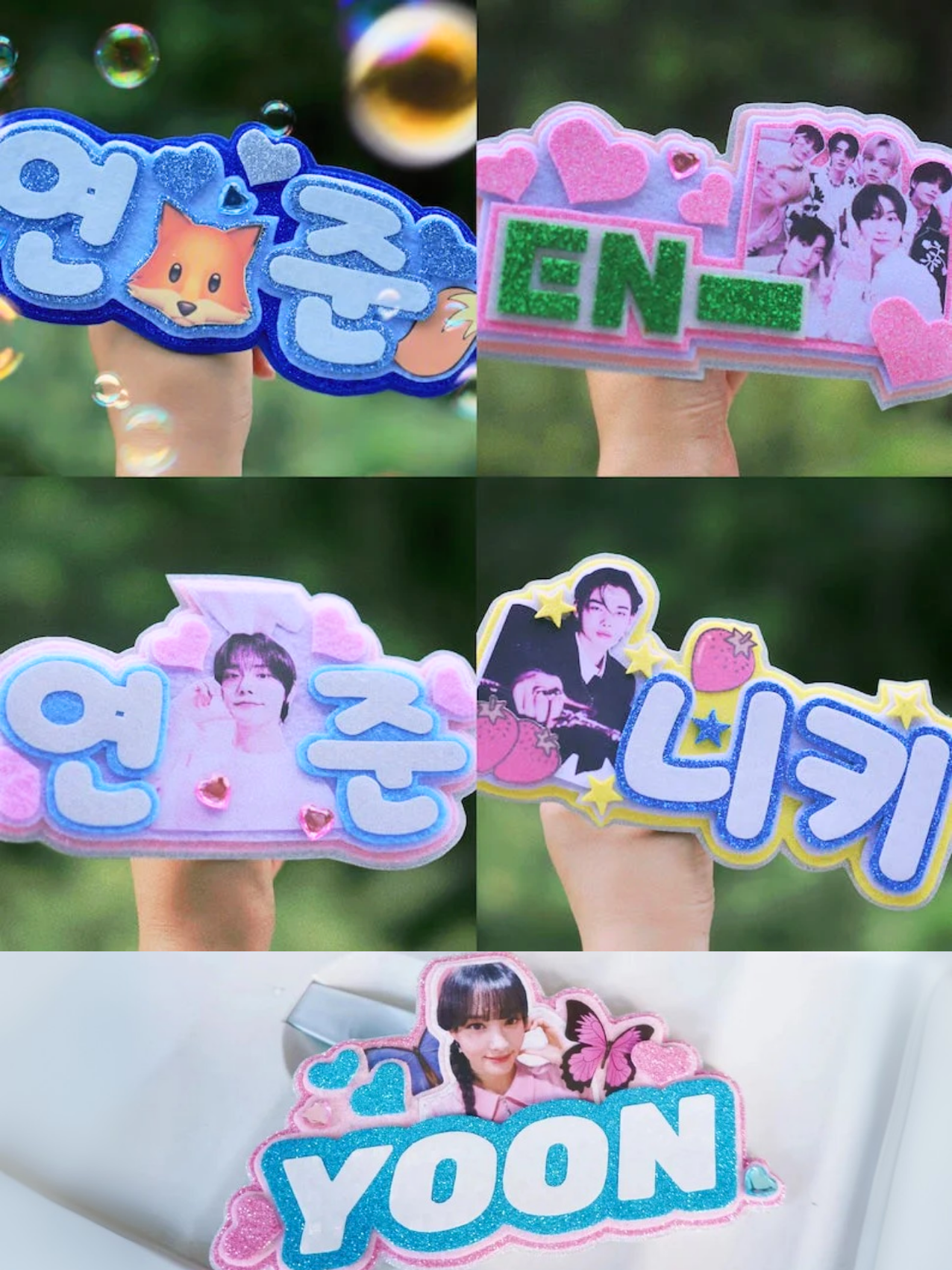 Custom Lightstick Deco, Kpop Idol Concert Name Banner