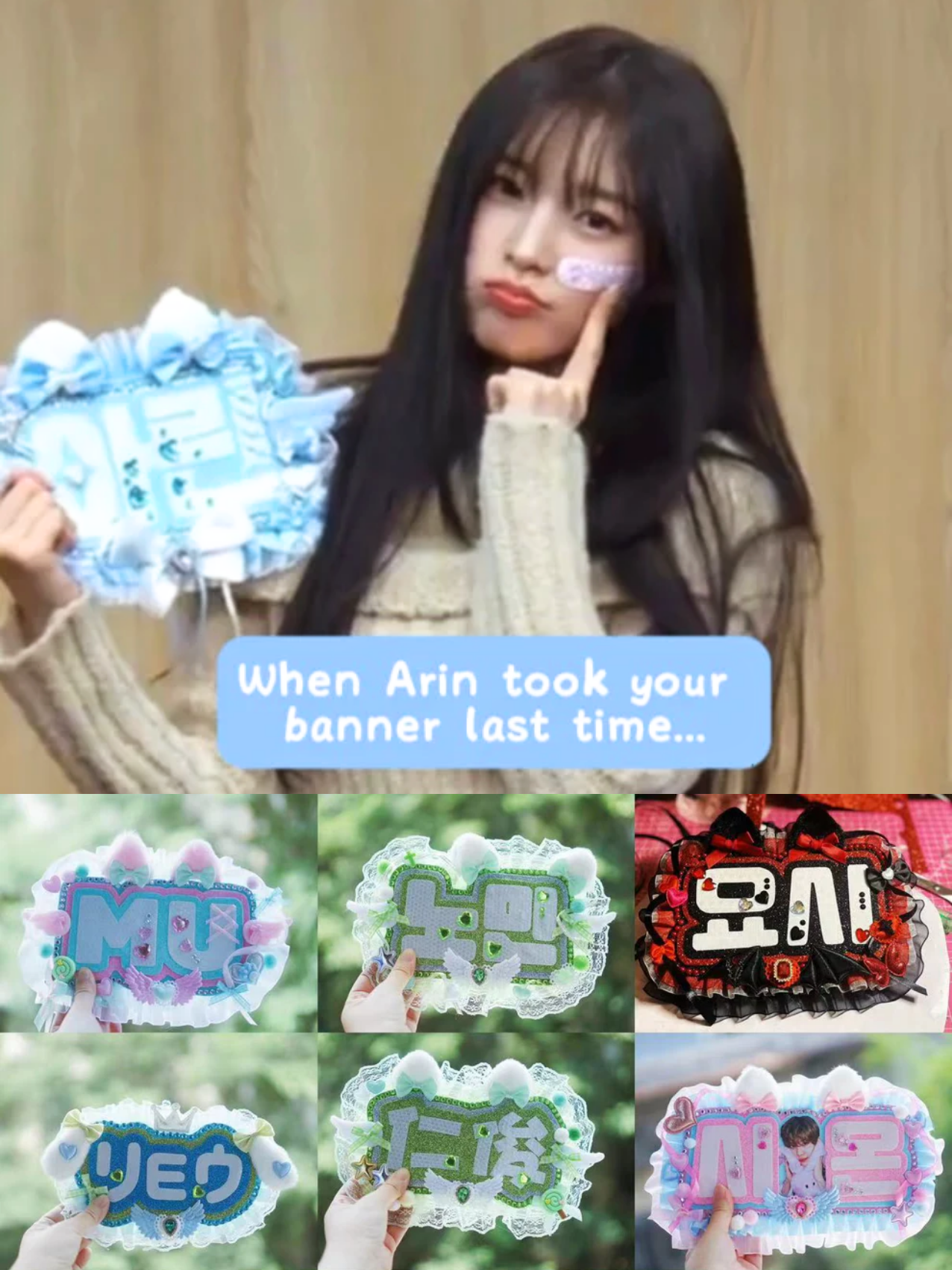 Custom Kpop Idol Name Banner for Concerts