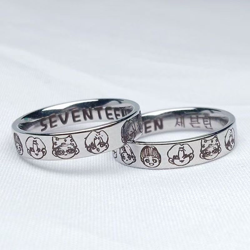 Seventeen Cartoon Ring, Free Shipping