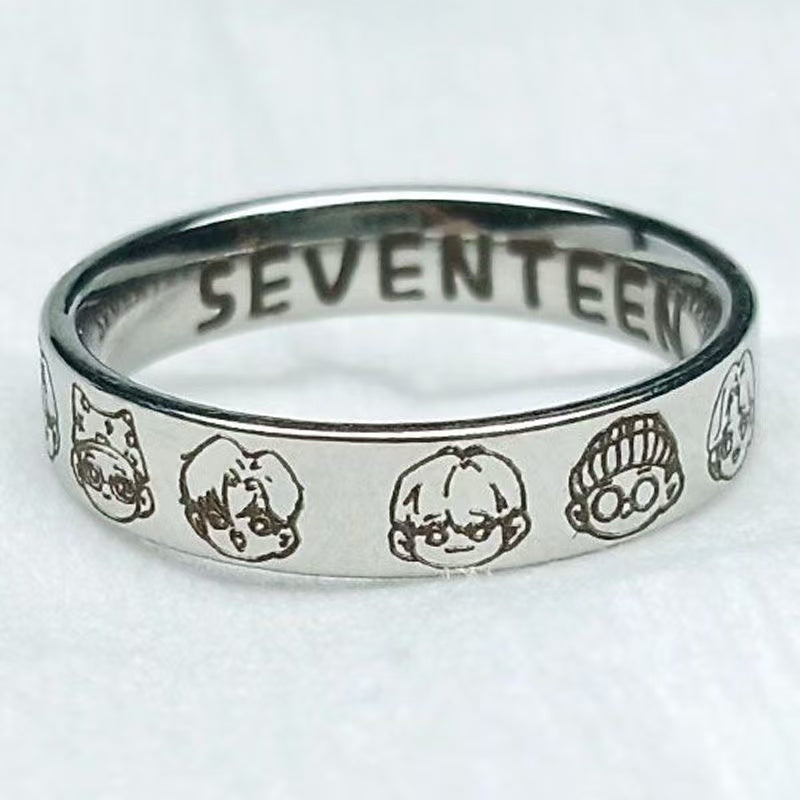 Seventeen Cartoon Ring, Free Shipping