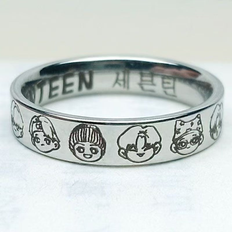 Seventeen Cartoon Ring, Free Shipping