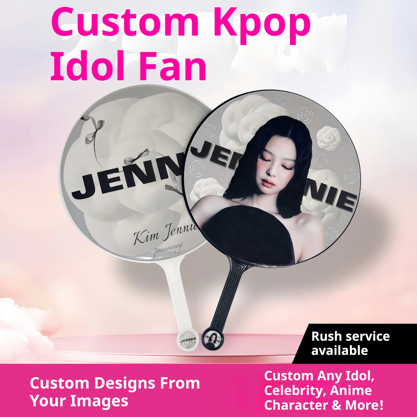 Custom K-pop Bias Picket, Double-Sided K-pop Image Cheering Fan, Free Shipping