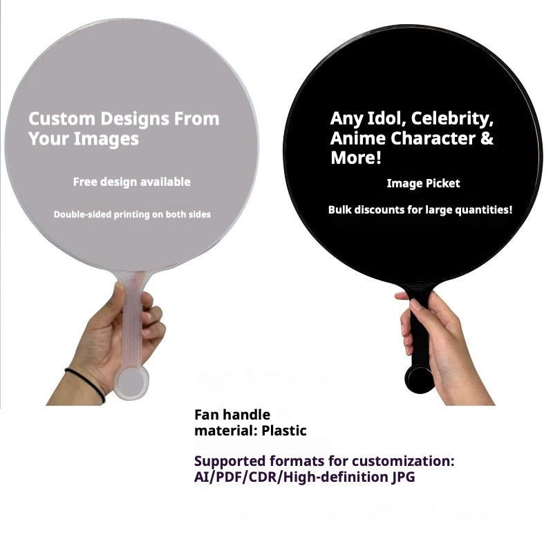 Custom K-pop Bias Picket, Double-Sided K-pop Image Cheering Fan, Free Shipping