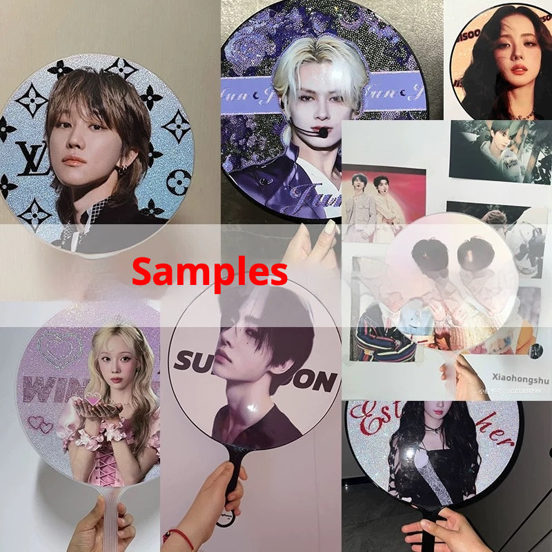 Custom K-pop Bias Picket, Double-Sided K-pop Image Cheering Fan, Free Shipping