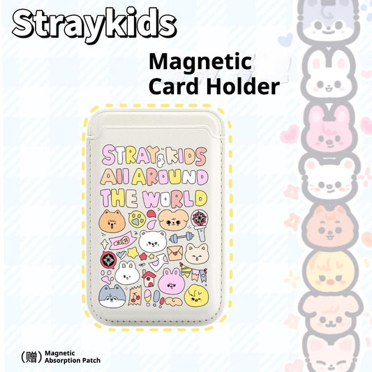 Stray Kids Skzoo Magnetic Card Holder, 3 colors, Kpop Gift For Fans Friends