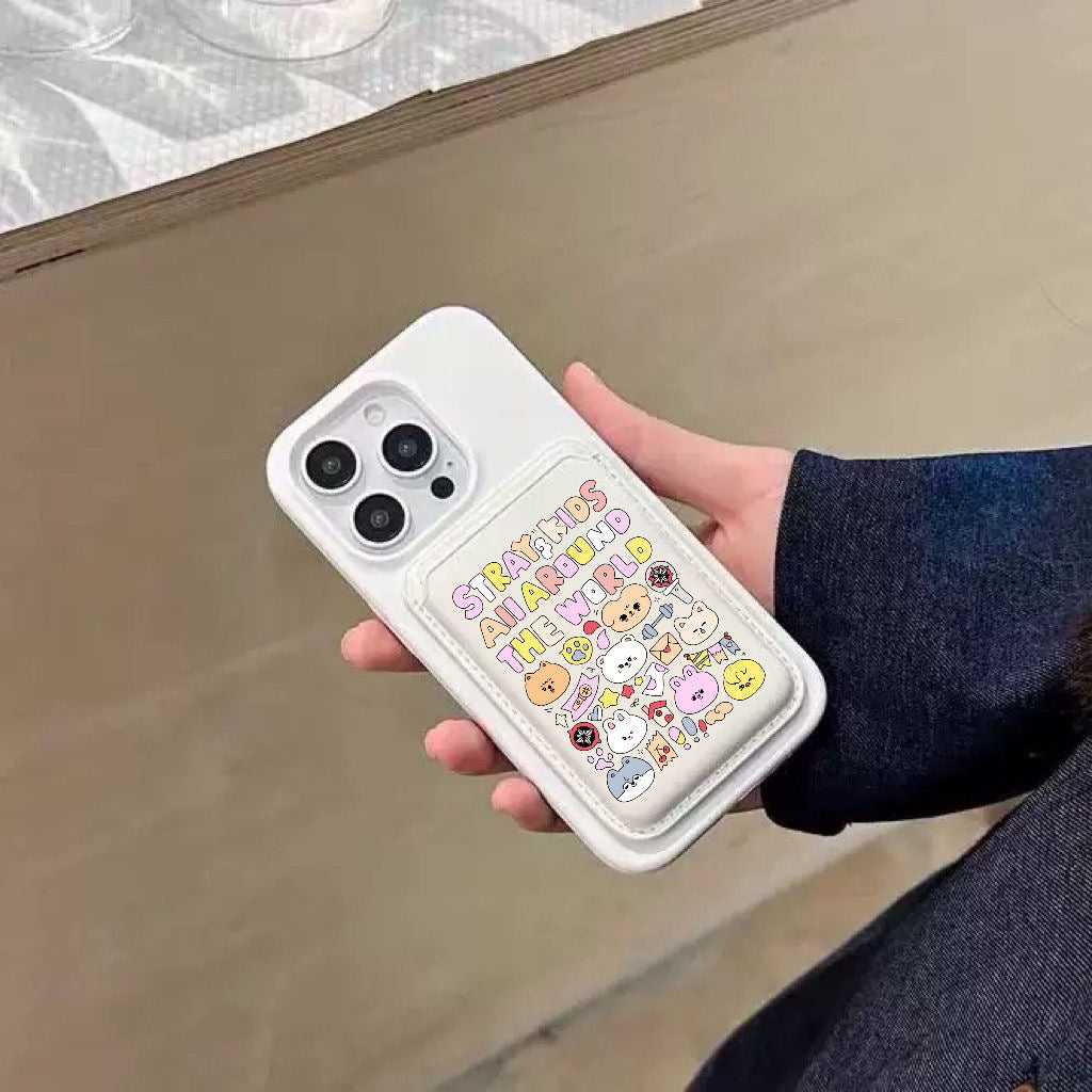 Stray Kids Skzoo Magnetic Card Holder, 3 colors, Kpop Gift For Fans Friends