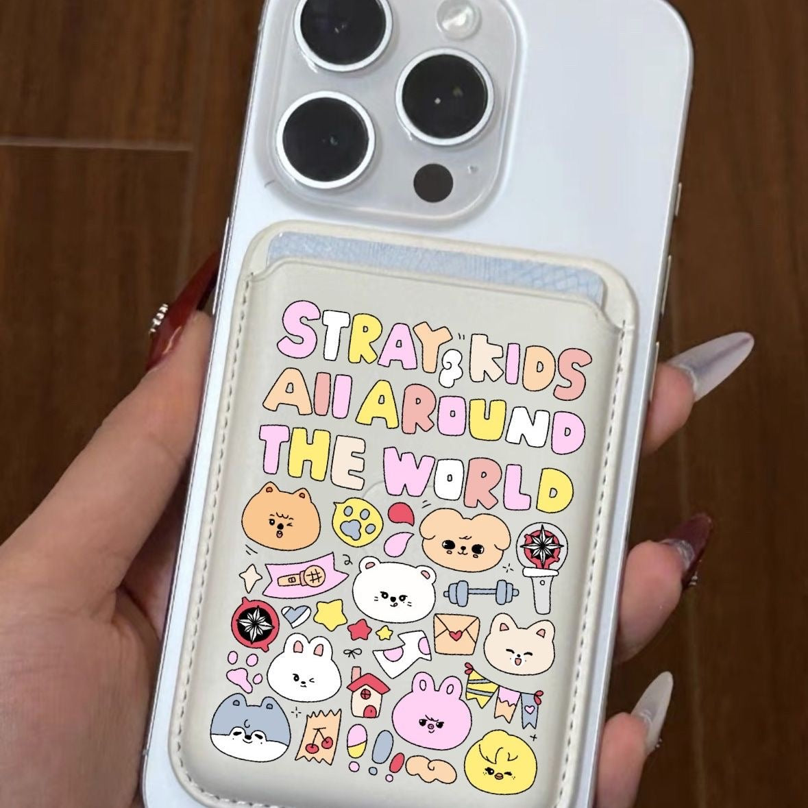 Stray Kids Skzoo Magnetic Card Holder, 3 colors, Kpop Gift For Fans Friends